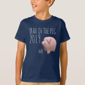 3D Funny Pig Chinees T-shirt 2019 Boy (Voorkant)
