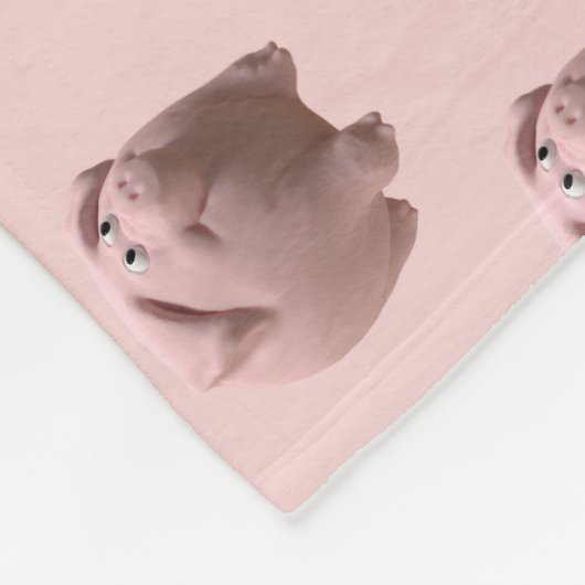 3D Funny Pig Year Birthday kies kleur Fleece 2 (Hoek)