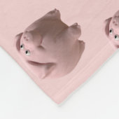 3D Funny Pig Year Birthday kies kleur Fleece 2 Deken (Hoek)