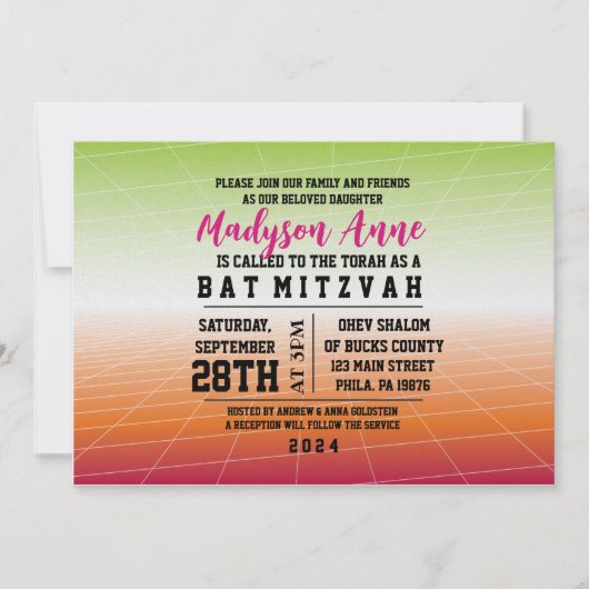 3D GAMER GAMING DIGITAL Bar Mitzvah Uitnodiging (Voorkant)