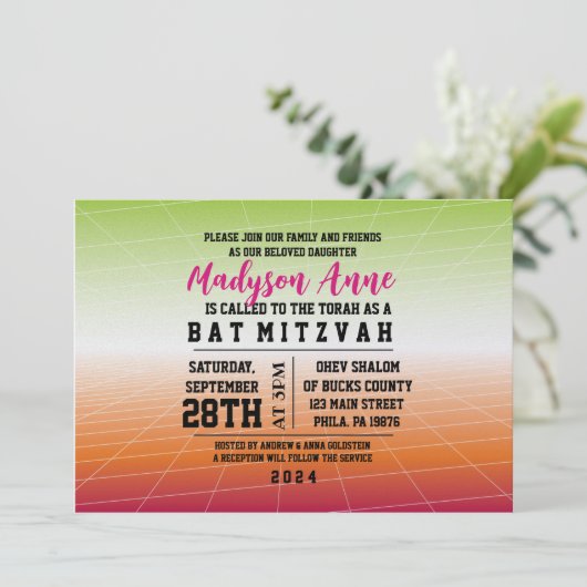 3D GAMER GAMING DIGITAL Bar Mitzvah Uitnodiging (Staand voorkant)