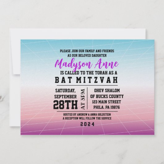 3D GAMER GAMING DIGITAL Bar Mitzvah Uitnodiging (Voorkant)