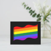 3D Gay Pride Flag Briefkaart (Staand voorkant)