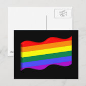 3D Gay Pride Flag Briefkaart (Voorkant / Achterkant)