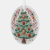 3D Geborduurde Boom Kerstmis ornamenten (Voorkant links)
