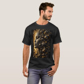 3D gefragmenteerde gezichtskubussen zwart T-shirt (Voorkant volledig)