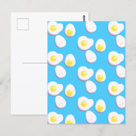 3D gekookte en gefrituurde eieren Briefkaart