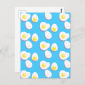 3D gekookte en gefrituurde eieren Briefkaart (Voorkant / Achterkant)