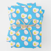 3D gekookte en gefrituurde eieren Inpakpapier Vel (In situ)