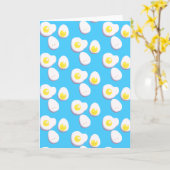 3D gekookte en gefrituurde eieren Kaart (Gele Bloem)