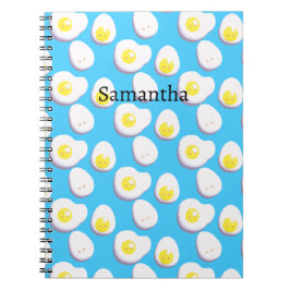 3D gekookte en gefrituurde eieren Notitieboek