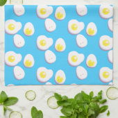 3D gekookte en gefrituurde eieren Theedoek (Gevouwen)