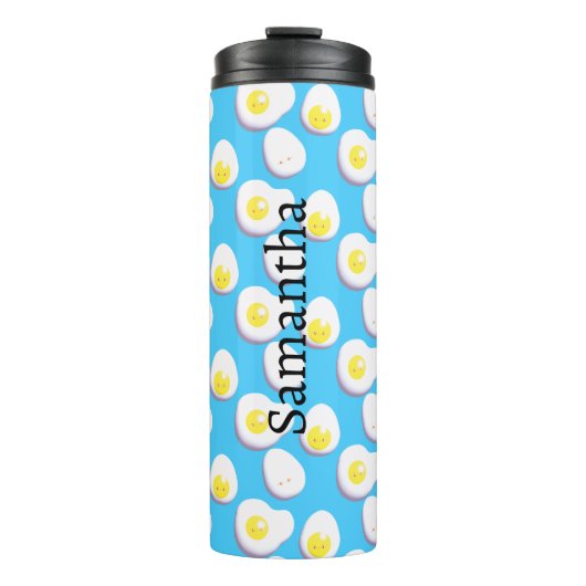 3D gekookte en gefrituurde eieren Thermosbeker (Voorkant)