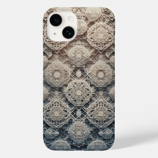 3D gelaagde geometrische graveerhoes Intricate Case-Mate iPhone Case (Achterkant)