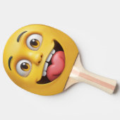 3D gele emoji ping-pong paddle Tafeltennisbatje (Zijkant)