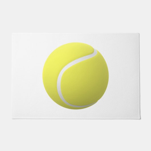 3D gele tennisbal Deurmat (Voorkant)