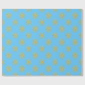 3D Gele Zon Tekenpatroon Cadeaupapier (Vlak)