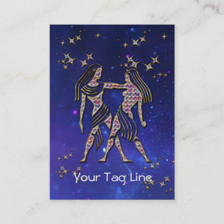 3D Gemini - Zodiasignalering - Astrologisch teken Visitekaartje