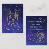 3D Gemini - Zodiasignalering - Astrologisch teken Visitekaartje (Voorkant / Achterkant)