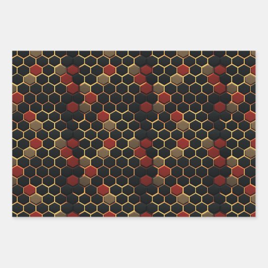 3D geometrisch achtergrondontwerp Inpakpapier Vel (Voorkant 2)