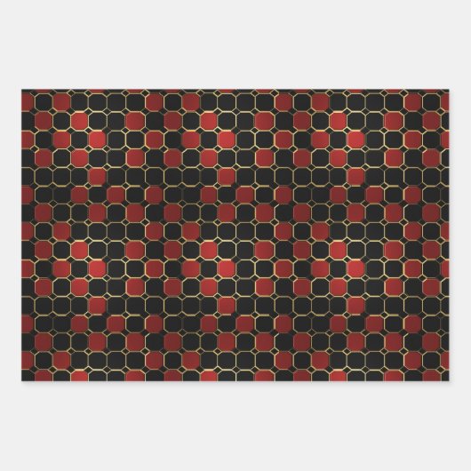 3D geometrisch achtergrondontwerp Inpakpapier Vel (Voorkant)