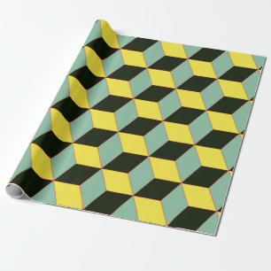  3D geometrisch naadloos patroon met c Cadeaupapier