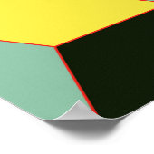 3D geometrisch naadloos patroon met c Poster (Hoek)