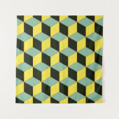 3D geometrisch naadloos patroon met c Wandkleed (Voorkant (horizontaal))