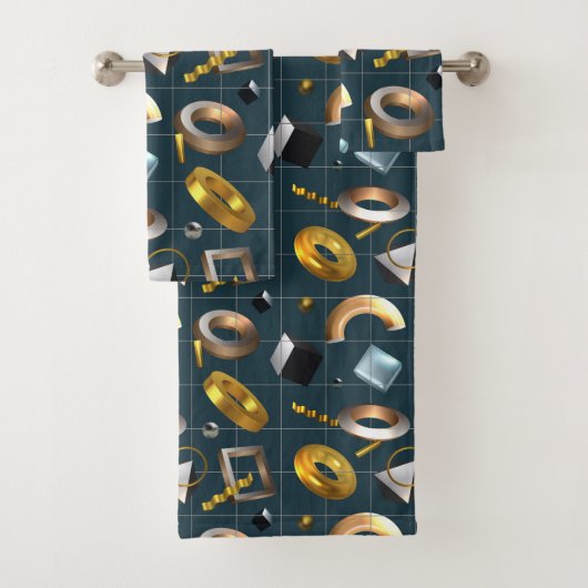 3D geometrisch patroon Bad Handdoek (Insitu)