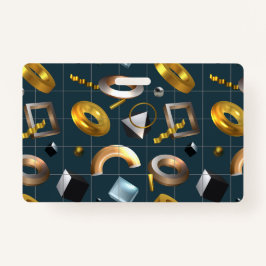 3D Geometrisch patroon Badge