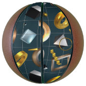 3D geometrisch patroon Basketbal (Verticaal)