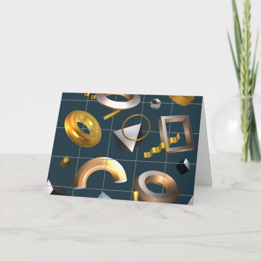 3D Geometrisch Patroon Bedankkaart (Voorkant)
