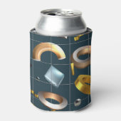 3D geometrisch patroon Blikjeskoeler (Blikje Voorkant)