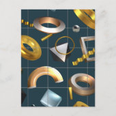 3D geometrisch patroon Briefkaart (Voorkant)