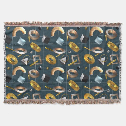 3D geometrisch patroon Deken (Voorkant)