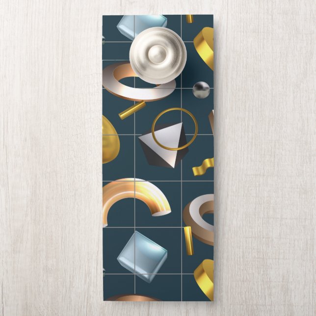 3D geometrisch patroon Deurhanger (Op knop)