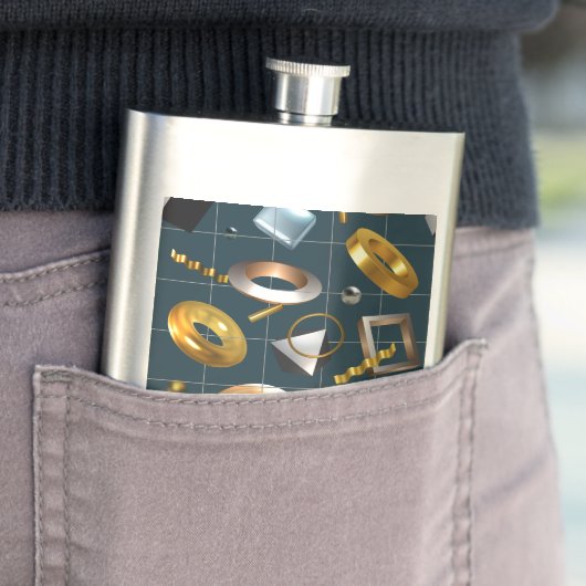 3D geometrisch patroon Flacon (Voorbeeld)