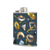 3D geometrisch patroon Heupfles (Links)