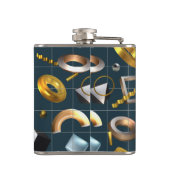 3D geometrisch patroon Heupfles (Achterkant)