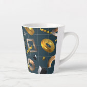 3D Geometrisch patroon Latte Mok (Rechts)