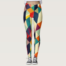 3D Geometrisch Patroon RETRO Chic Kleurrijk