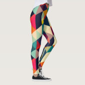 3D Geometrisch Patroon RETRO Chic Kleurrijk Leggings (Rechts)