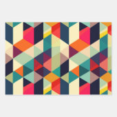 3D Geometrisch Patroon RETRO Chic Mid Century Mode Inpakpapier Vel (Voorkant)