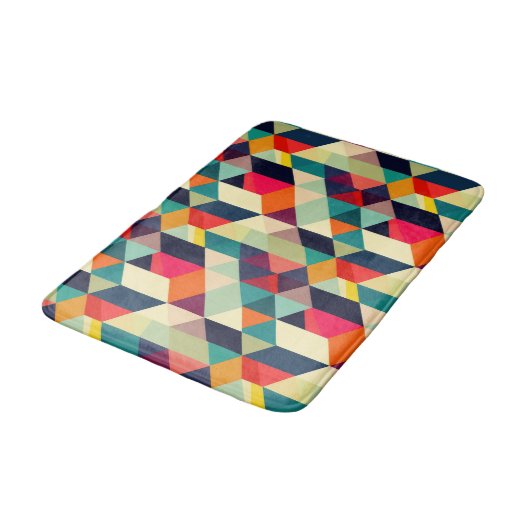 3D geometrisch patroon RETRO Mid Century Modern Badmat (Gekanteld)