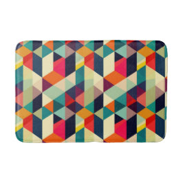 3D geometrisch patroon RETRO Mid Century Modern Badmat