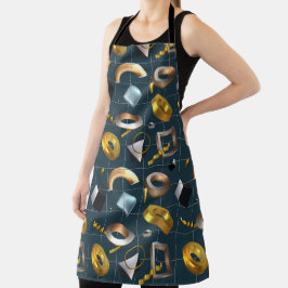 3D geometrisch patroon Schort