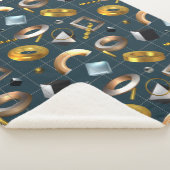 3D geometrisch patroon Sherpa Deken (3/4)