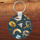 3D Geometrisch Patroon Sleutelhanger (Voorkant)