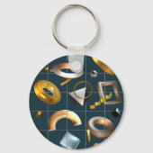 3D Geometrisch Patroon Sleutelhanger (Achterkant)