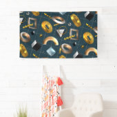 3D geometrisch patroon Spandoek (Insitu)